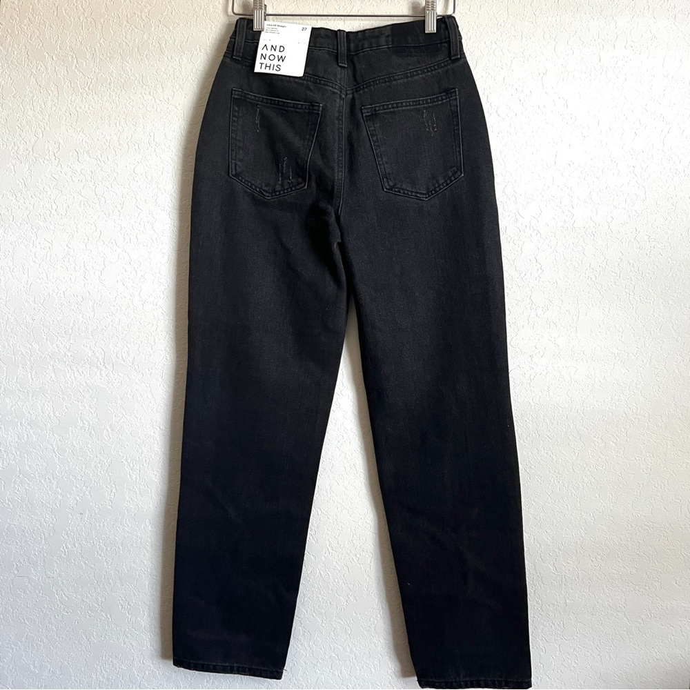 AND NOW THIS Black Ultra High Rise Jeans 90’s Inspired Fit Straight Leg … - Picture 3 of 10